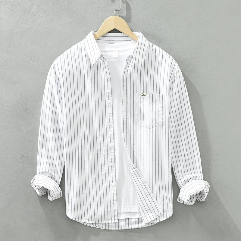 BRUNO | CHEMISE À RAYURES CLASSIQUE EN COTON POUR ÉLÉGANCE ET CONFORT