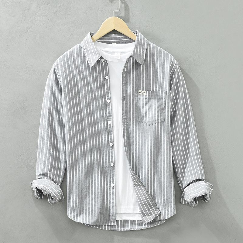 BRUNO | CHEMISE À RAYURES CLASSIQUE EN COTON POUR ÉLÉGANCE ET CONFORT