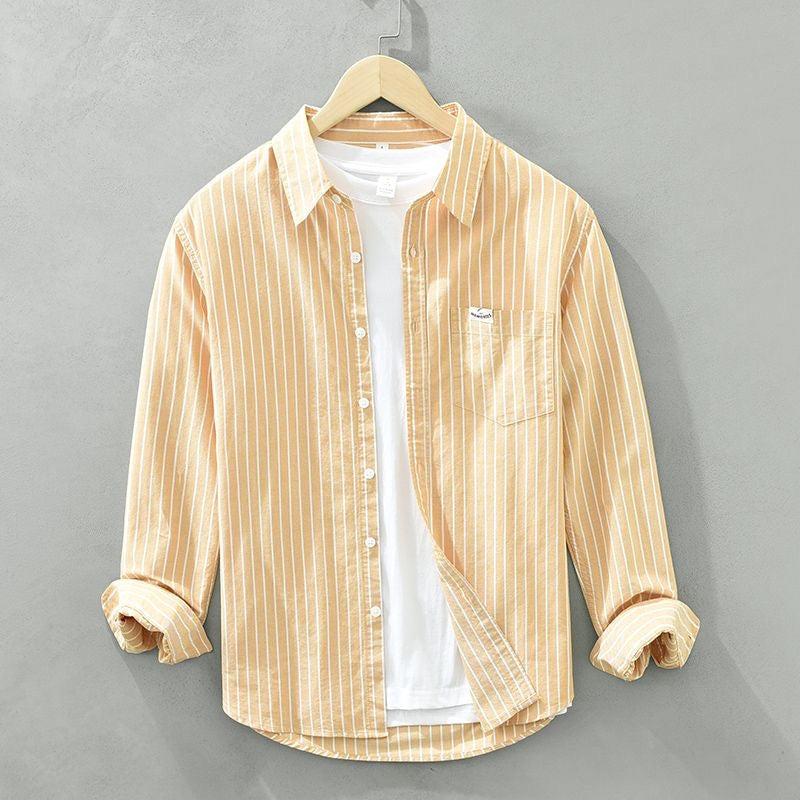 BRUNO | CHEMISE À RAYURES CLASSIQUE EN COTON POUR ÉLÉGANCE ET CONFORT