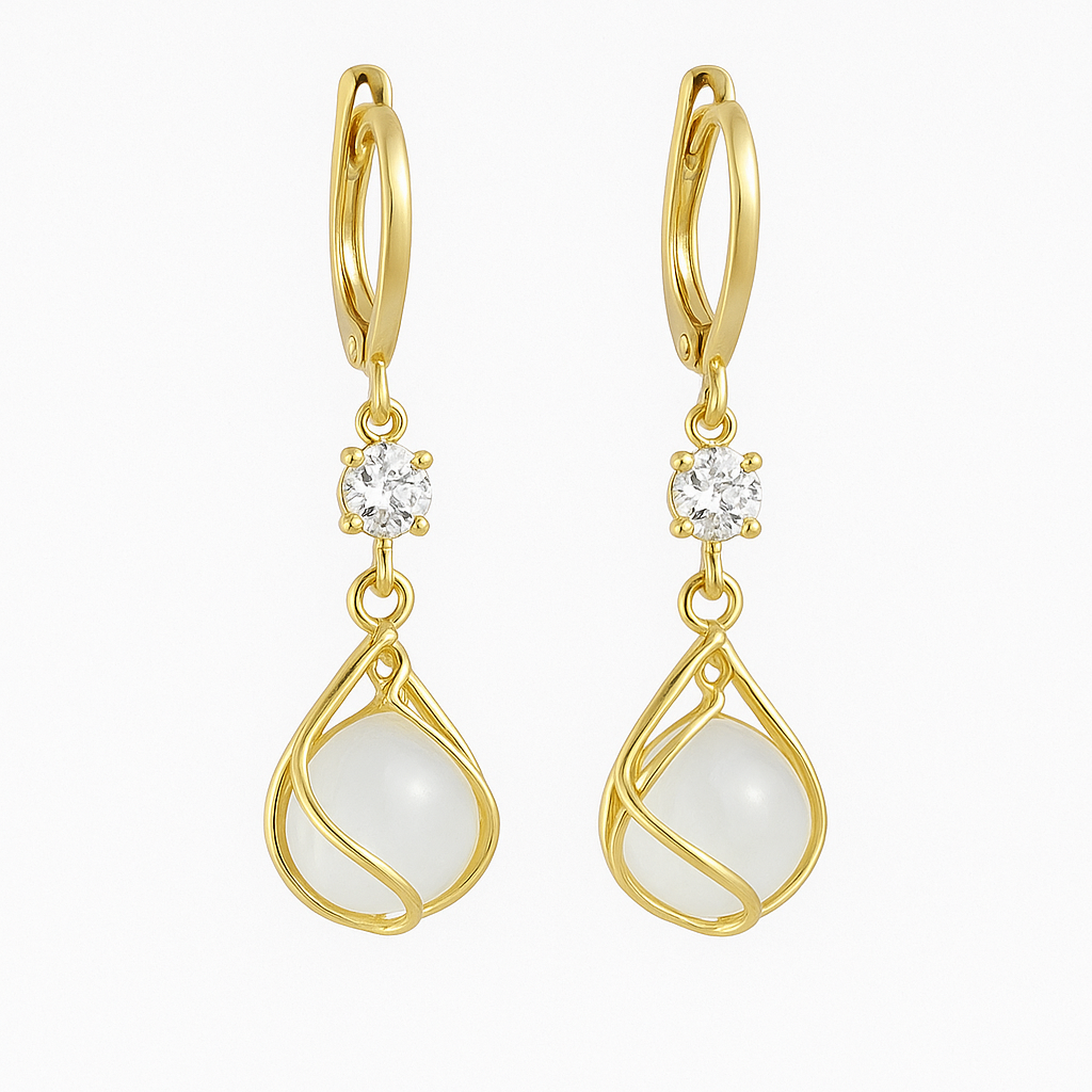 Boucles d'Oreilles Vintage finition Or