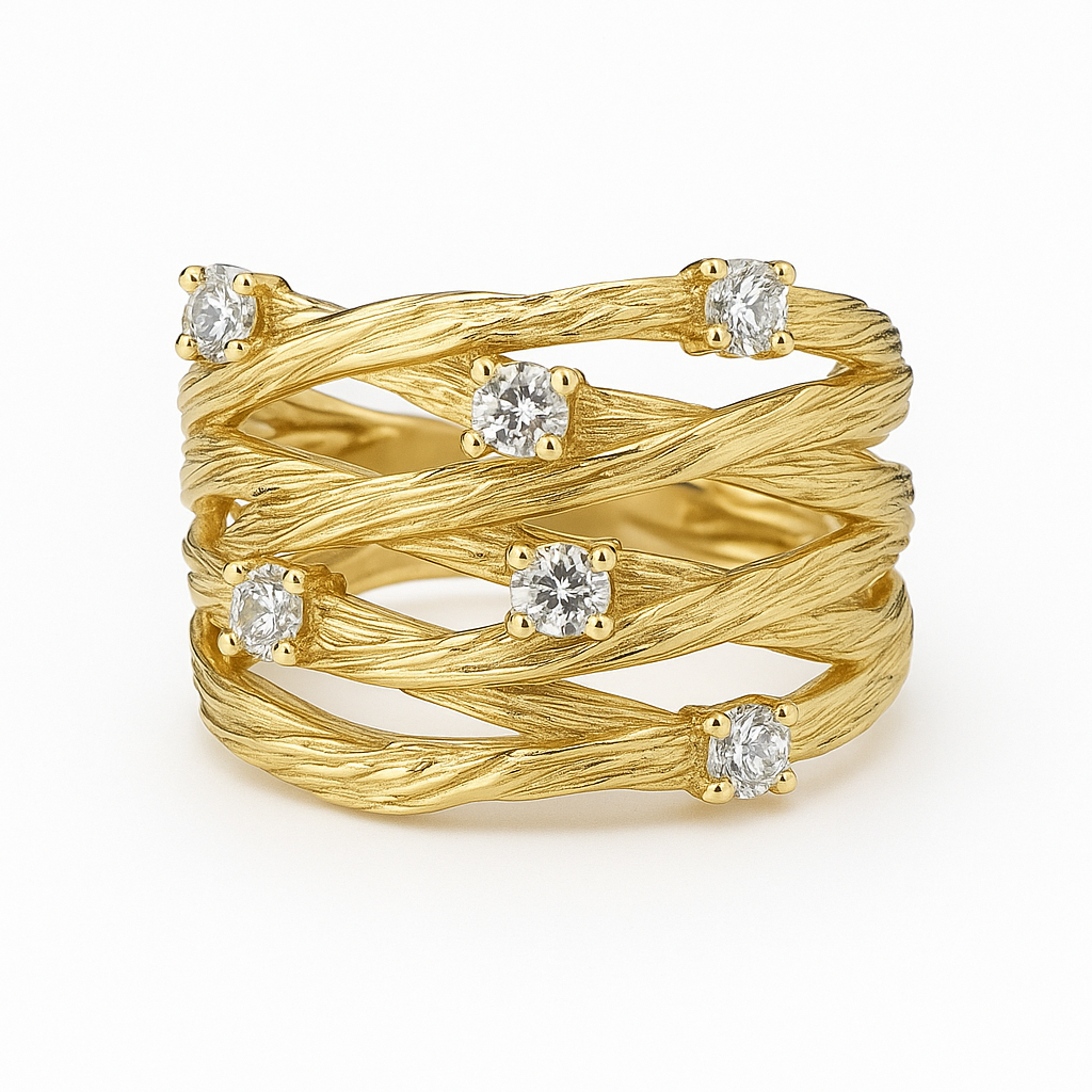 Bague vintage dorée