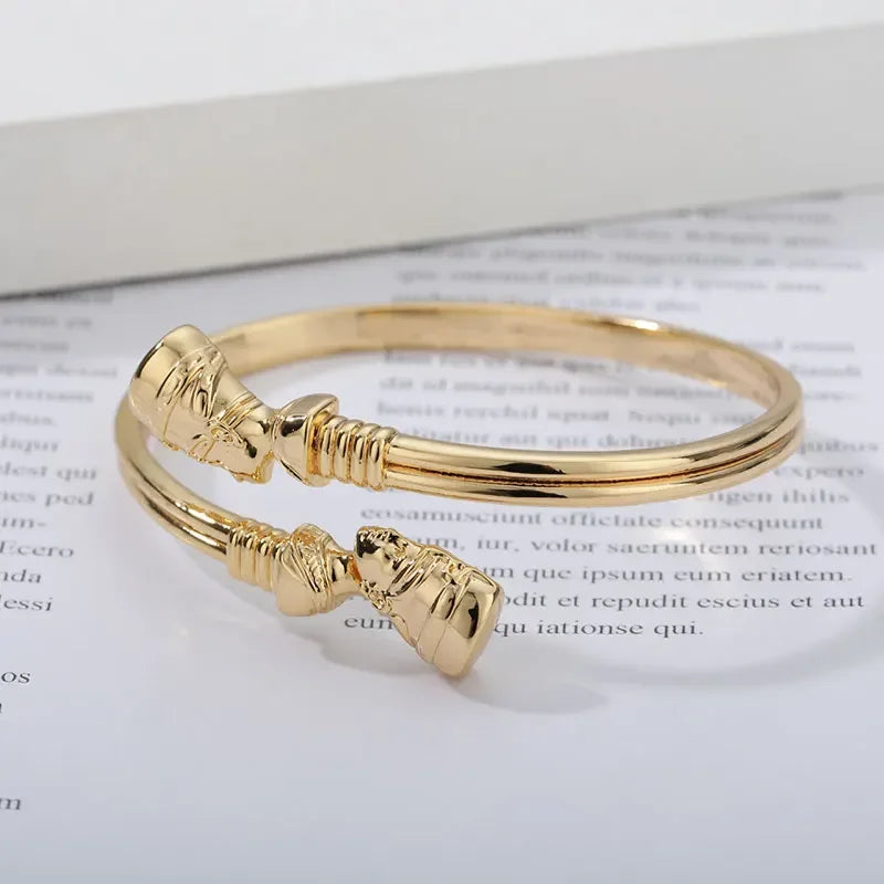 Bague Égyptienne Dorée à 3 Anneaux