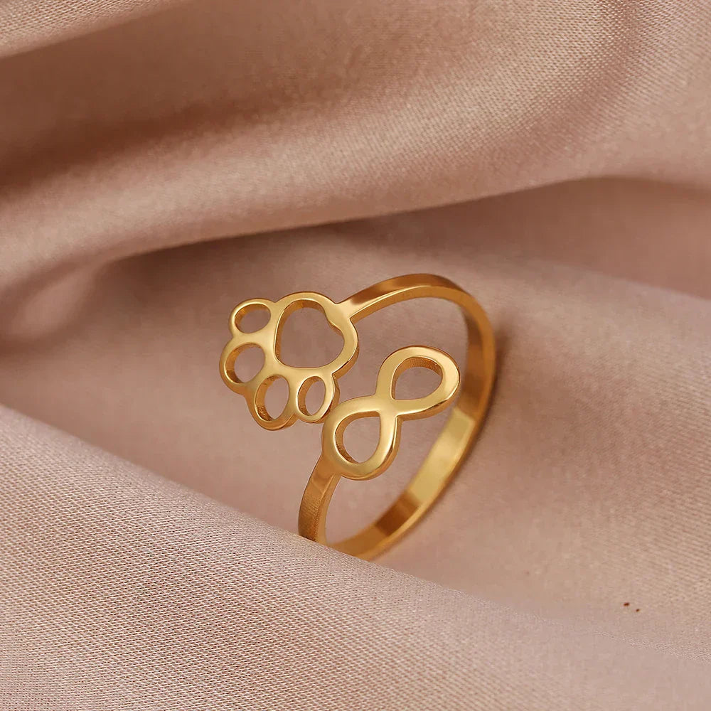 AYLA – Bague Infinity ajustable en argent 925 et finition or