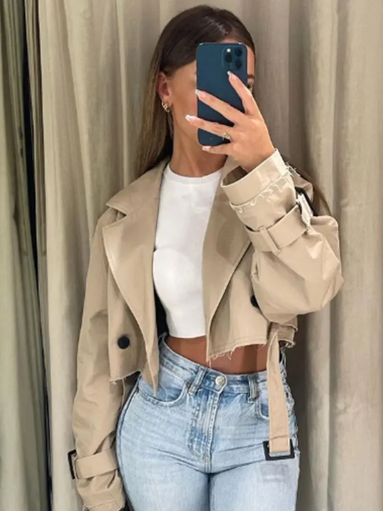Yani - Veste Ceinturée Croppée
