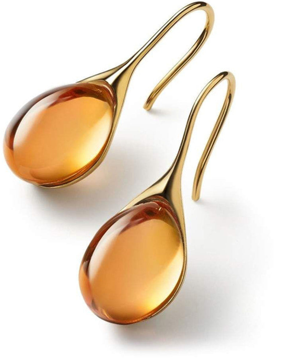 Boucles d’oreilles avec pierre effet cristal dorées et argentées