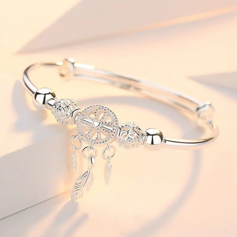 Bracelet Attrape-Rêves argentée