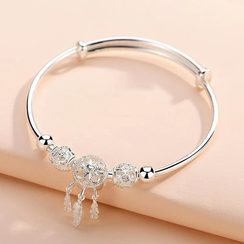 Bracelet Attrape-Rêves argentée