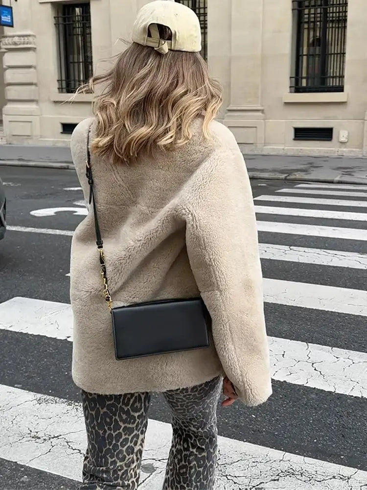 Yani - Manteau Long Fluffy Avec Poches