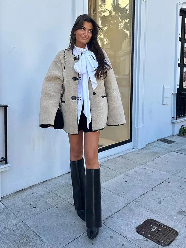Yani - Manteau Long Fluffy Avec Poches