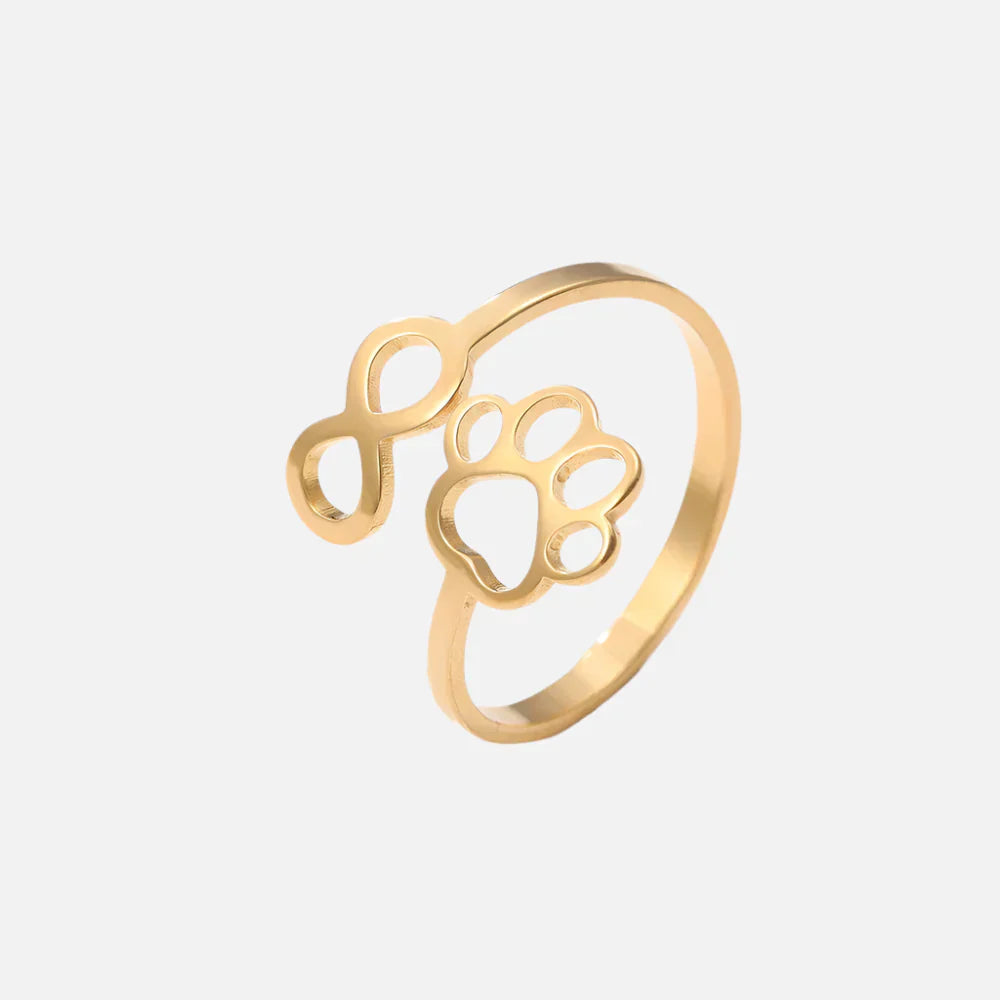 AYLA – Bague Infinity ajustable en argent 925 et finition or