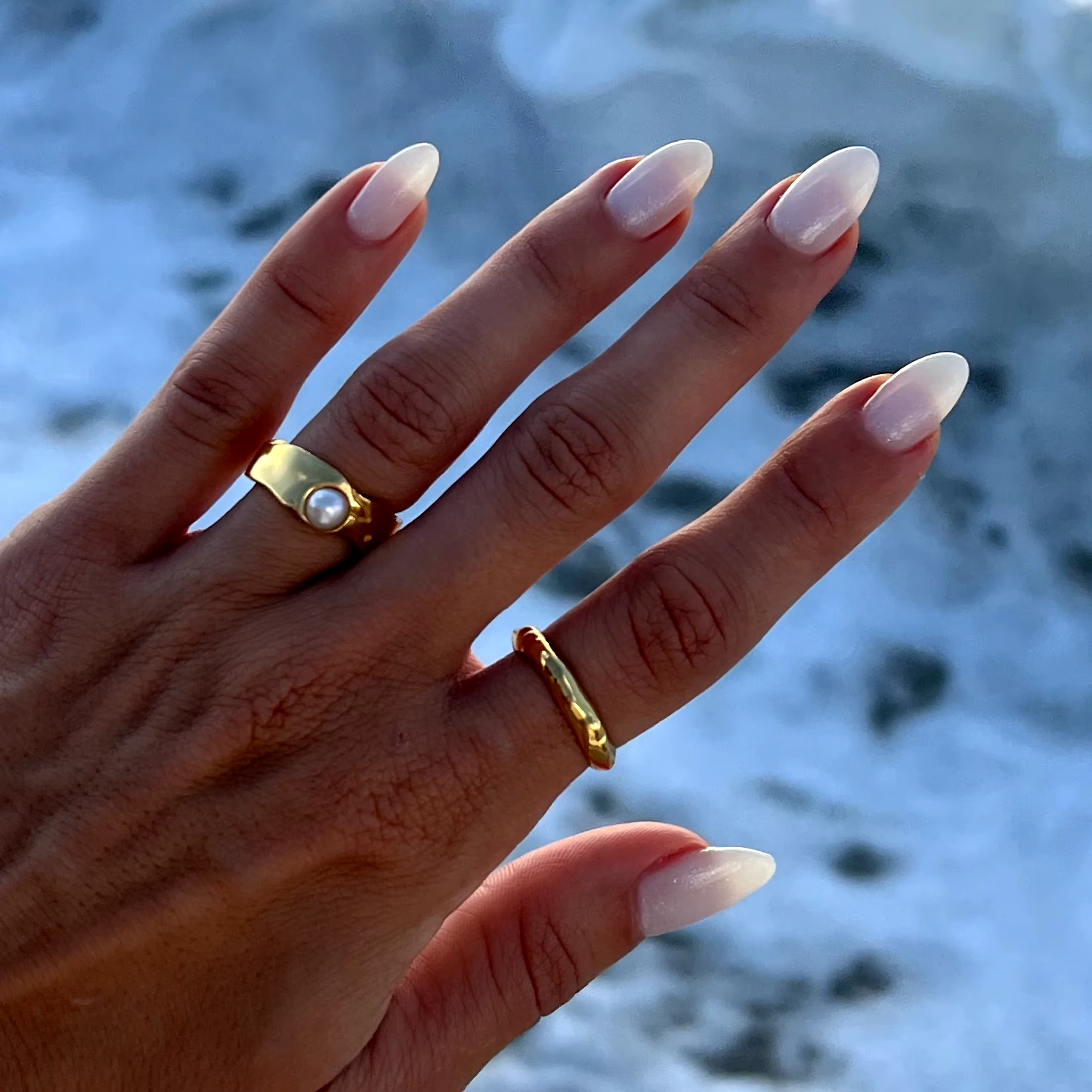 Bague Vintage en Perle Dorée