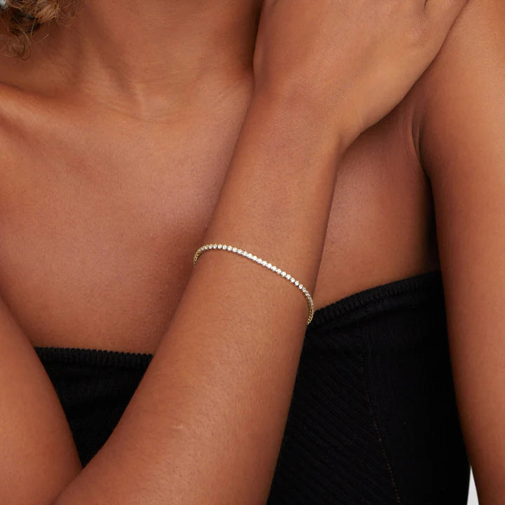 Bracelet Zircon Brillant plaqué or 18K