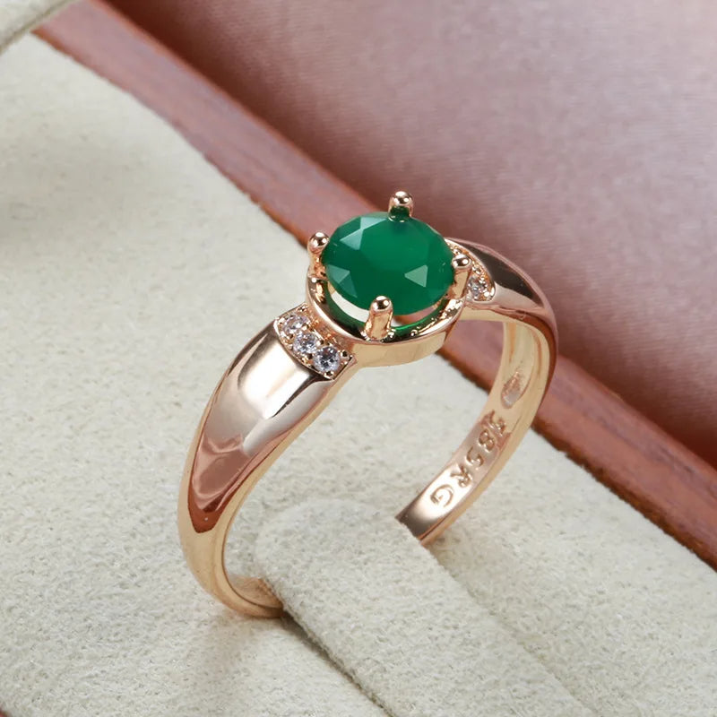 Bague Émeraude - Placage Platine et Zircon