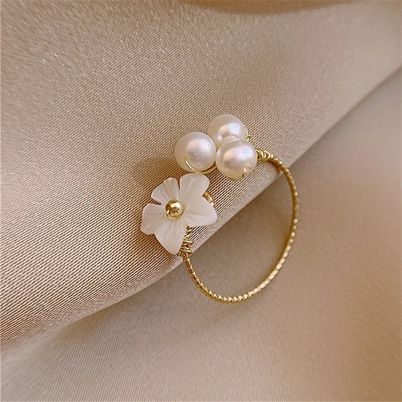 Bague Fleur Perle d’Eau Douce plaquée or 18K