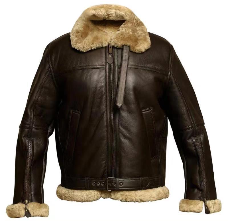 Yani -  Veste en cuir doublée en peau de mouton