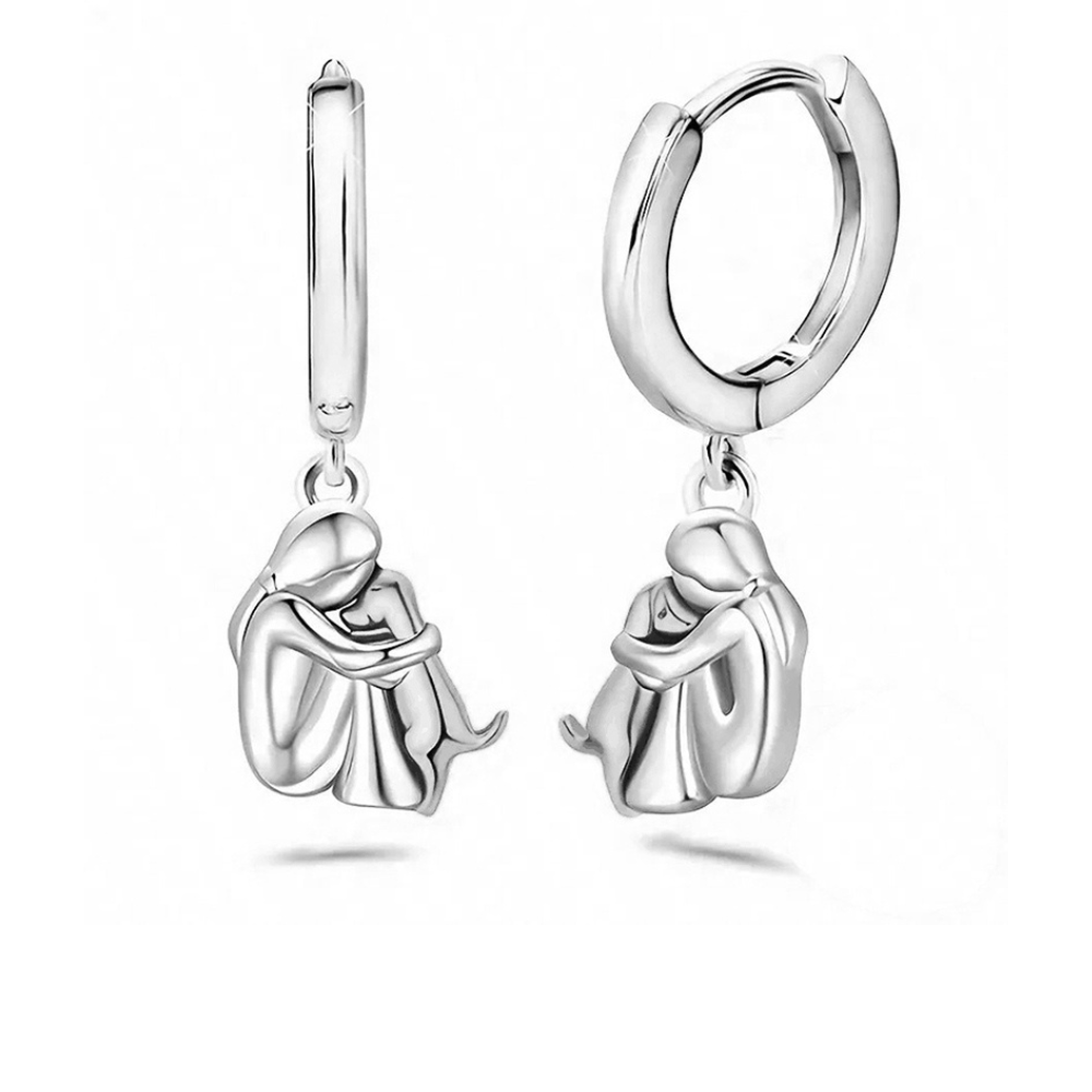 Ametis – Pendentif en forme d'étreinte avec boucles d'oreilles assorties – Uniquement pour une durée limitée