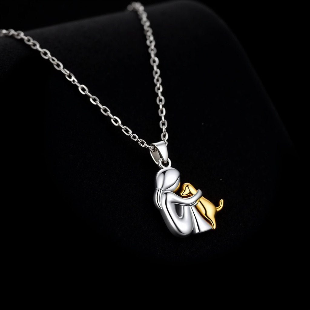 Ametis – Pendentif en forme d'étreinte avec boucles d'oreilles assorties – Uniquement pour une durée limitée