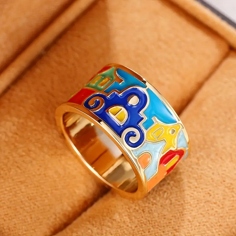 Bague Émaillée Vintage