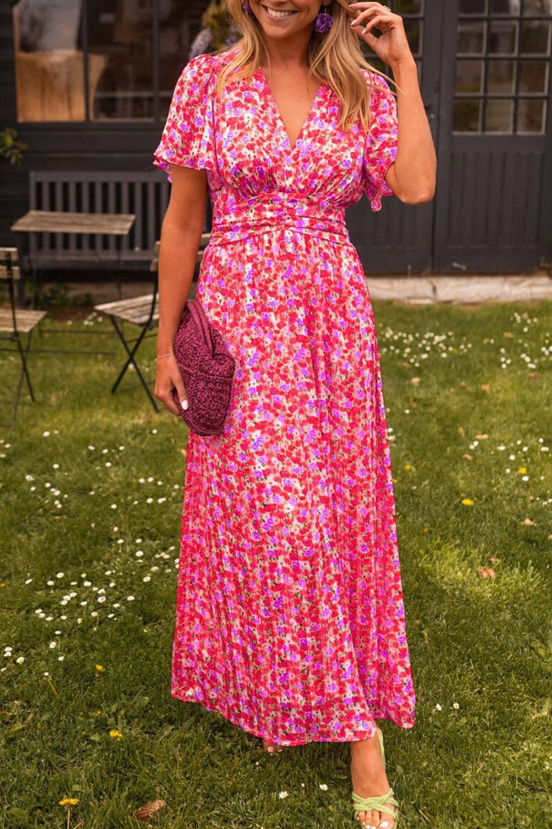 Pauline - Robe Longue à Imprimé Floral