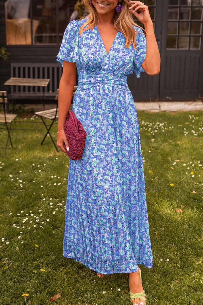 Pauline - Robe Longue à Imprimé Floral