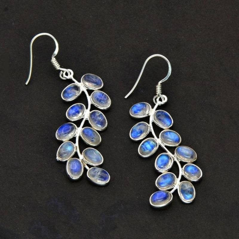 Boucles d'oreilles avec Agate irisée