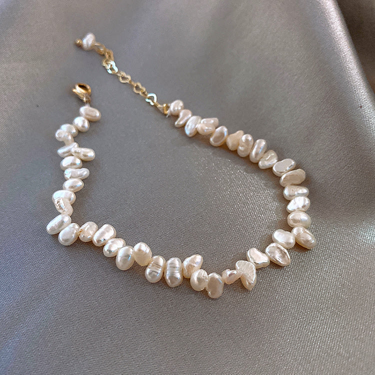 Bracelet effet perles d’eau douce de culture