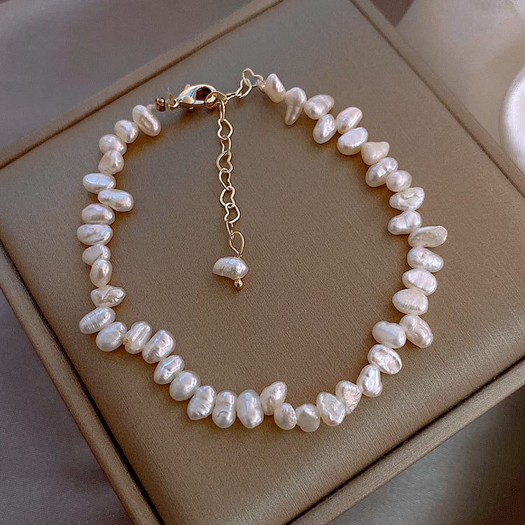 Bracelet effet perles d’eau douce de culture