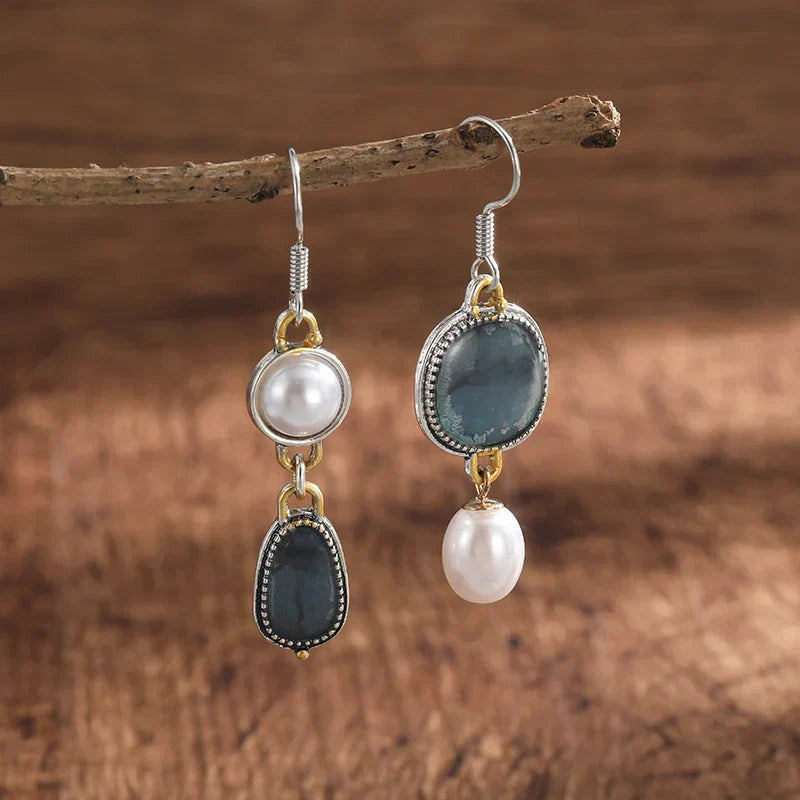 Boucles d'Oreilles Vintage en Pierre